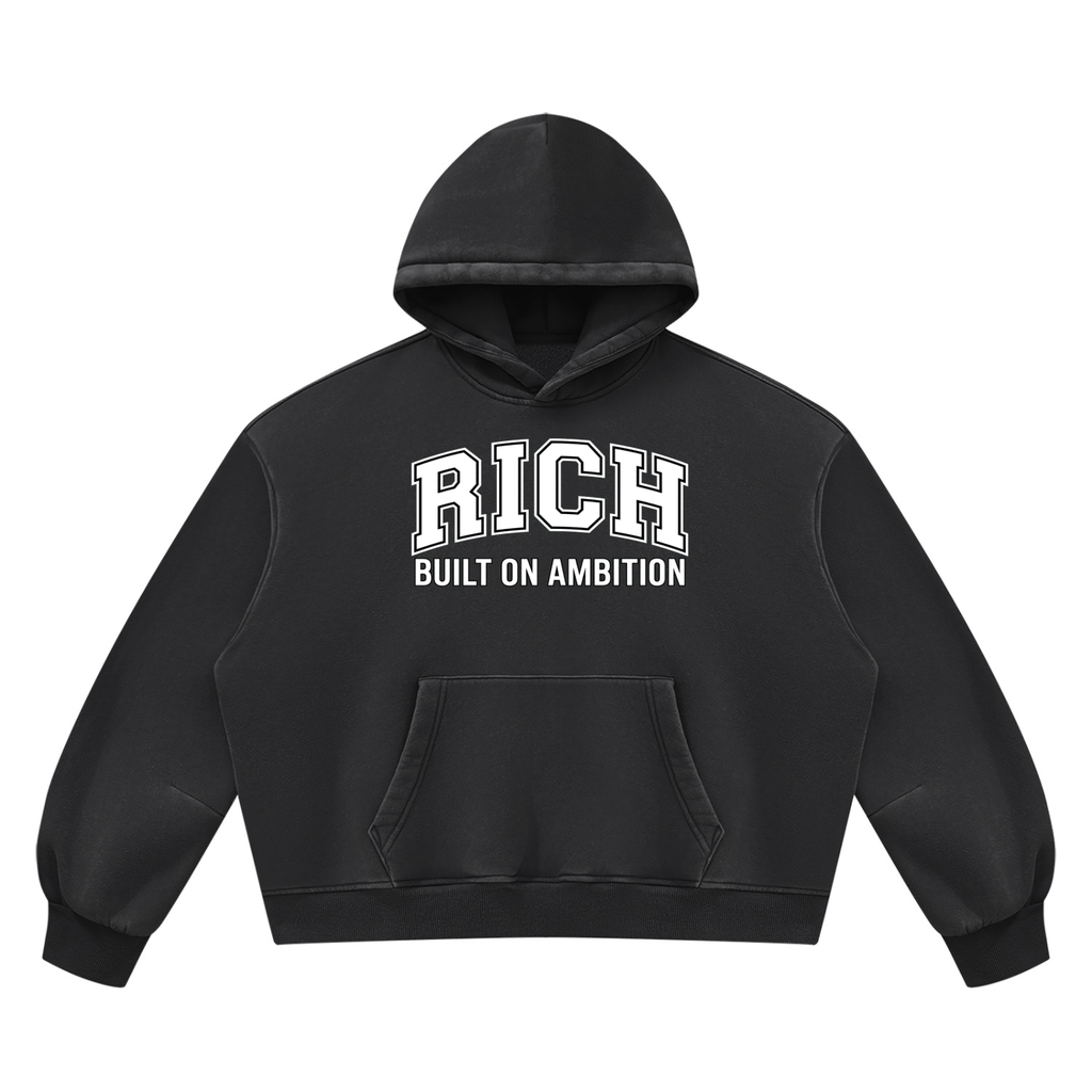 Unisex Vintage Wash Boxy Fleece Hoodie