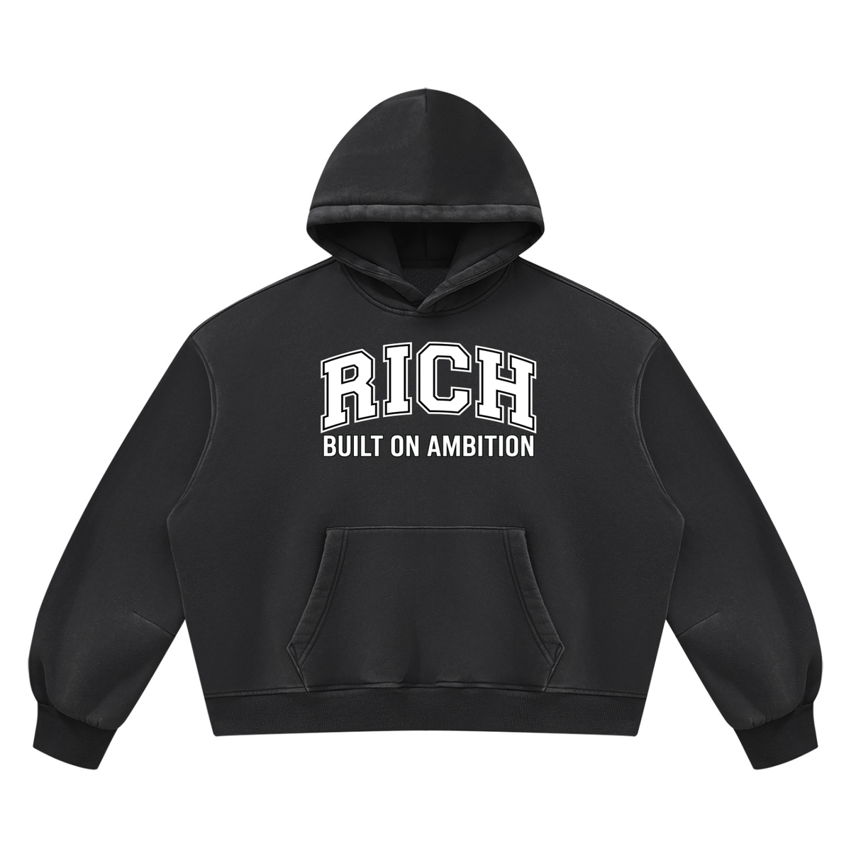 Unisex Vintage Wash Boxy Fleece Hoodie