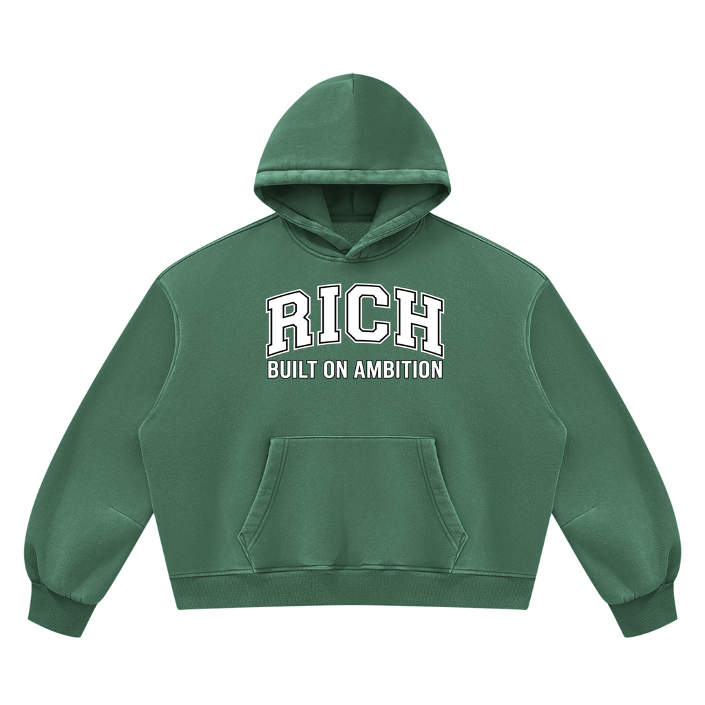 Unisex Vintage Wash Boxy Fleece Hoodie