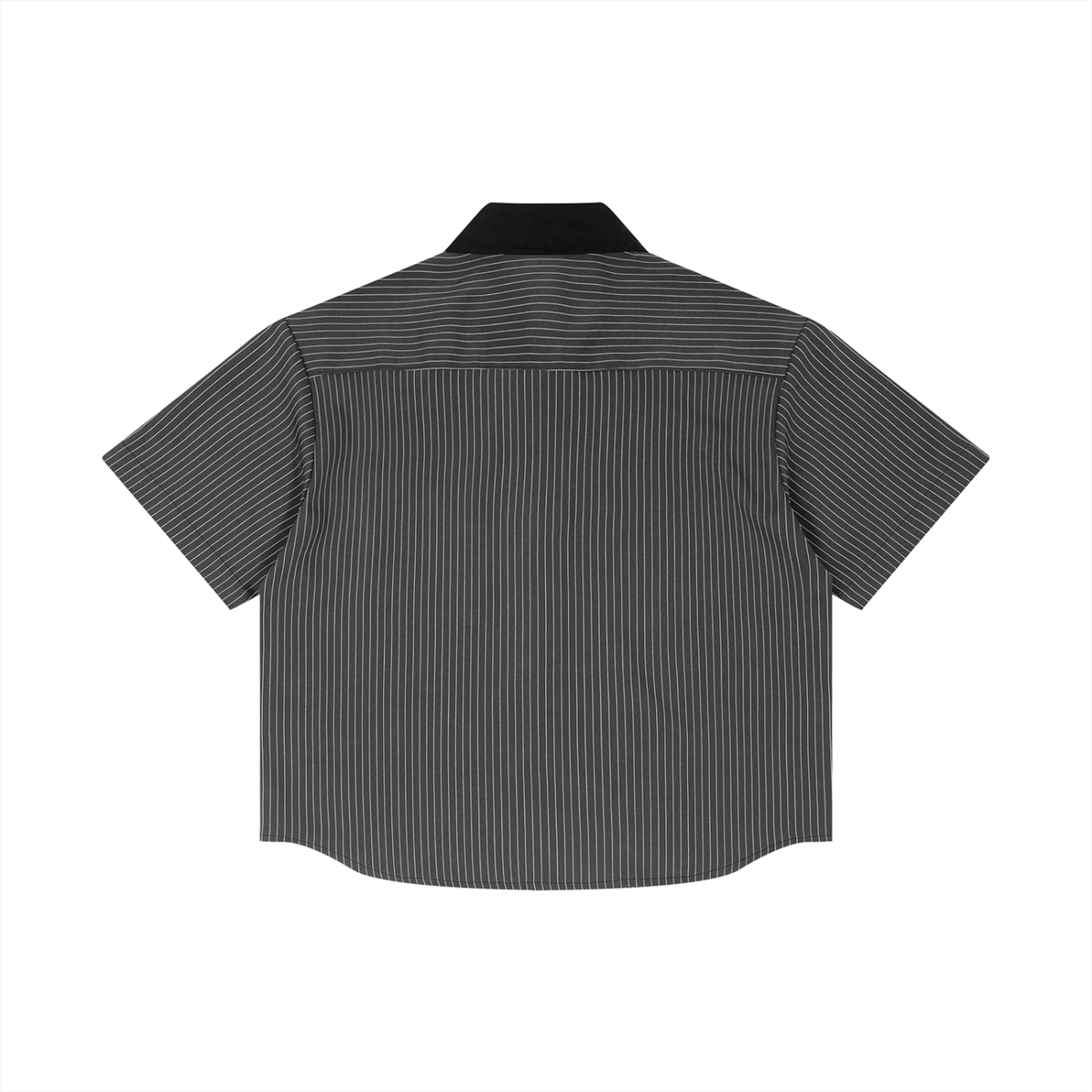 Unisex Striped Boxy Collar Shirt