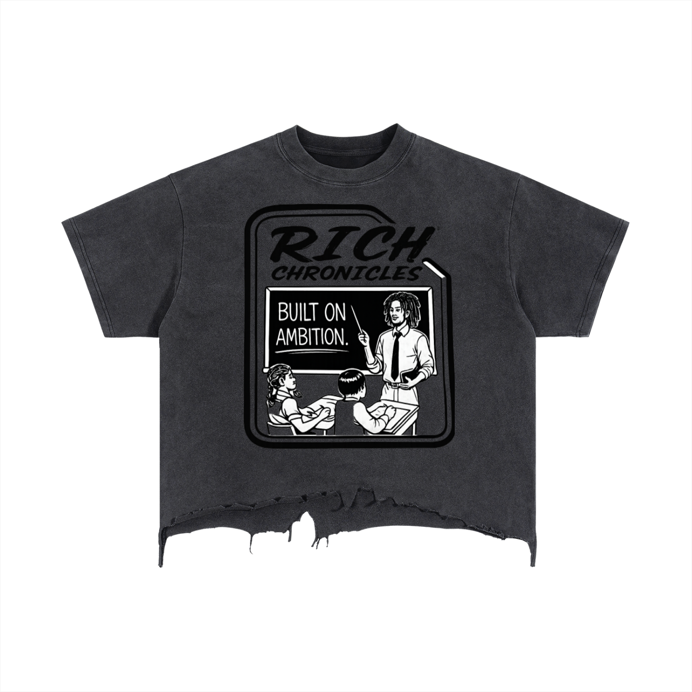 Vintage Wash Boxy Back To Skool Tee