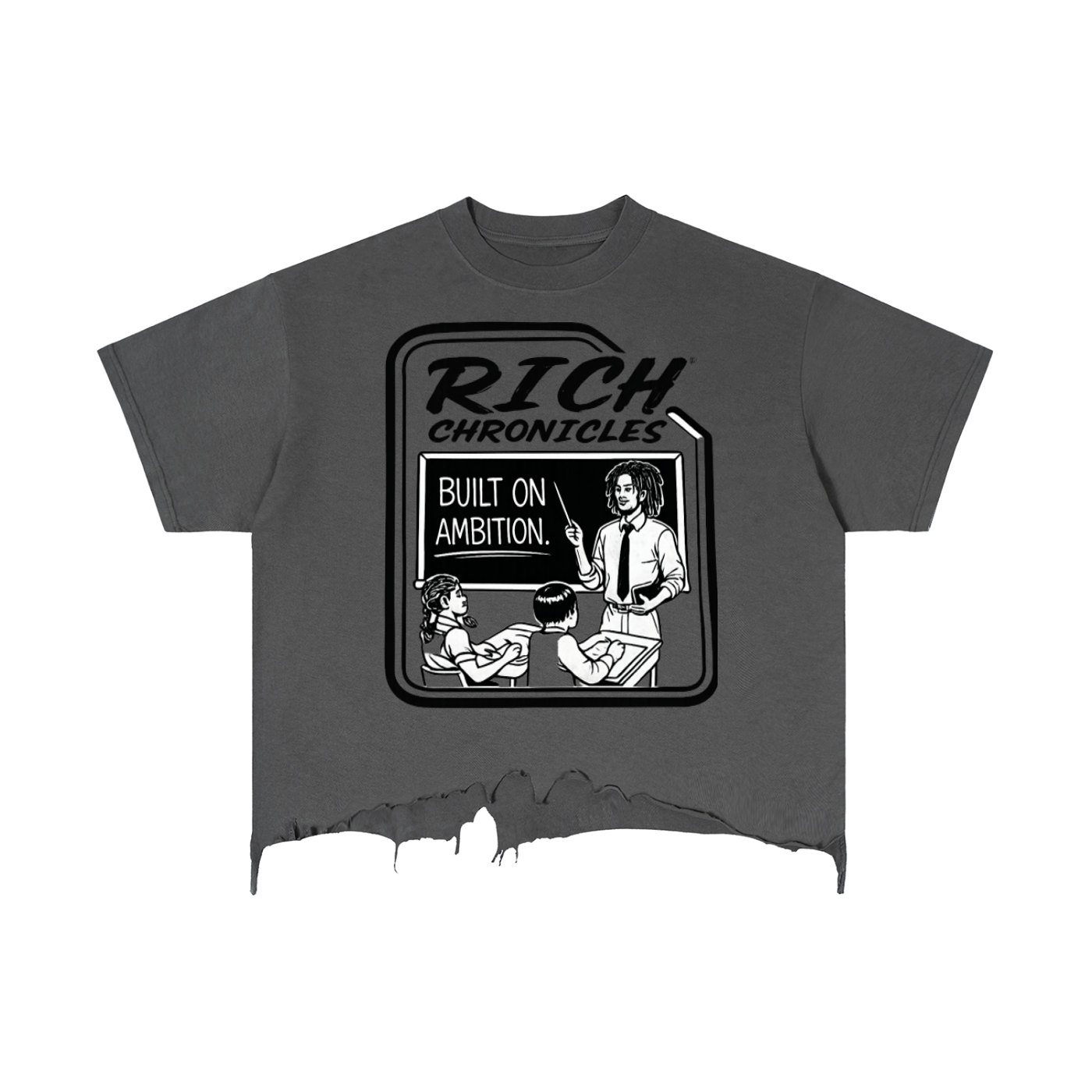 Vintage Wash Boxy Back To Skool Tee
