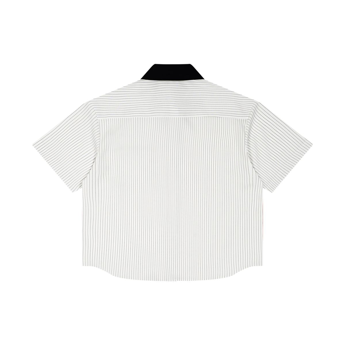 Unisex Striped Boxy Collar Shirt